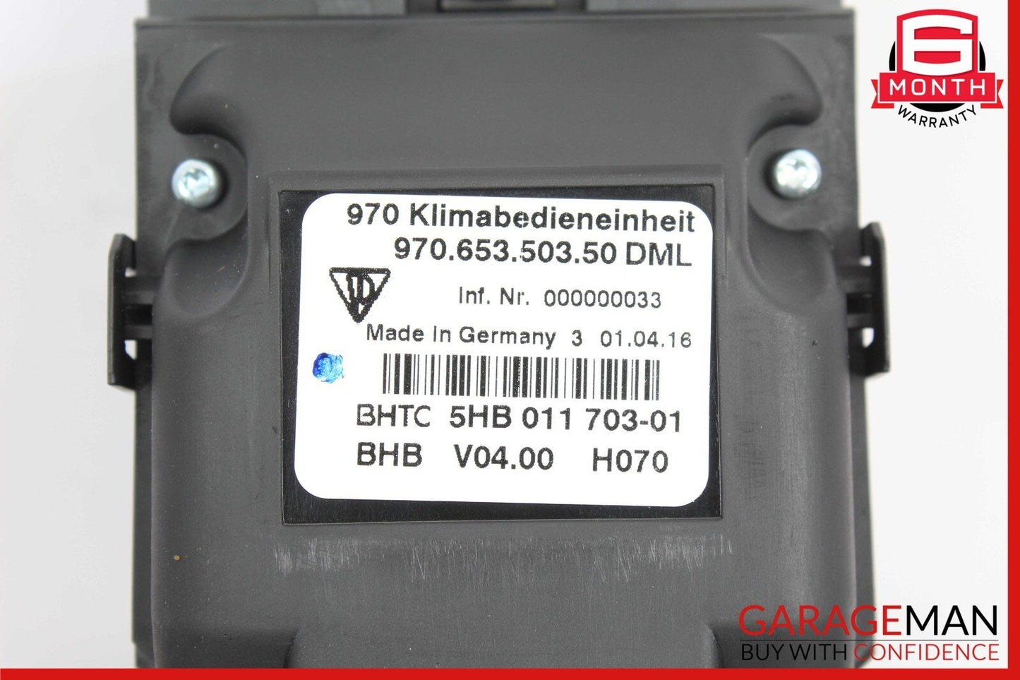 10-16 Porsche Panamera A/C Climate Control Panel Console Switch Heater OEM