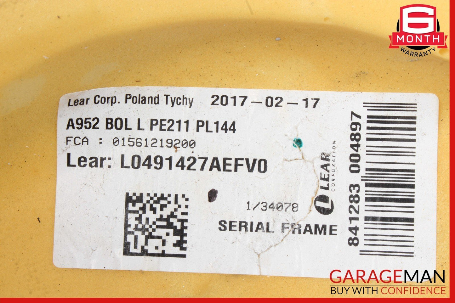 17-22 Alfa Romeo Giulia Rear Left Side Seat Bolster Cushion Red OEM