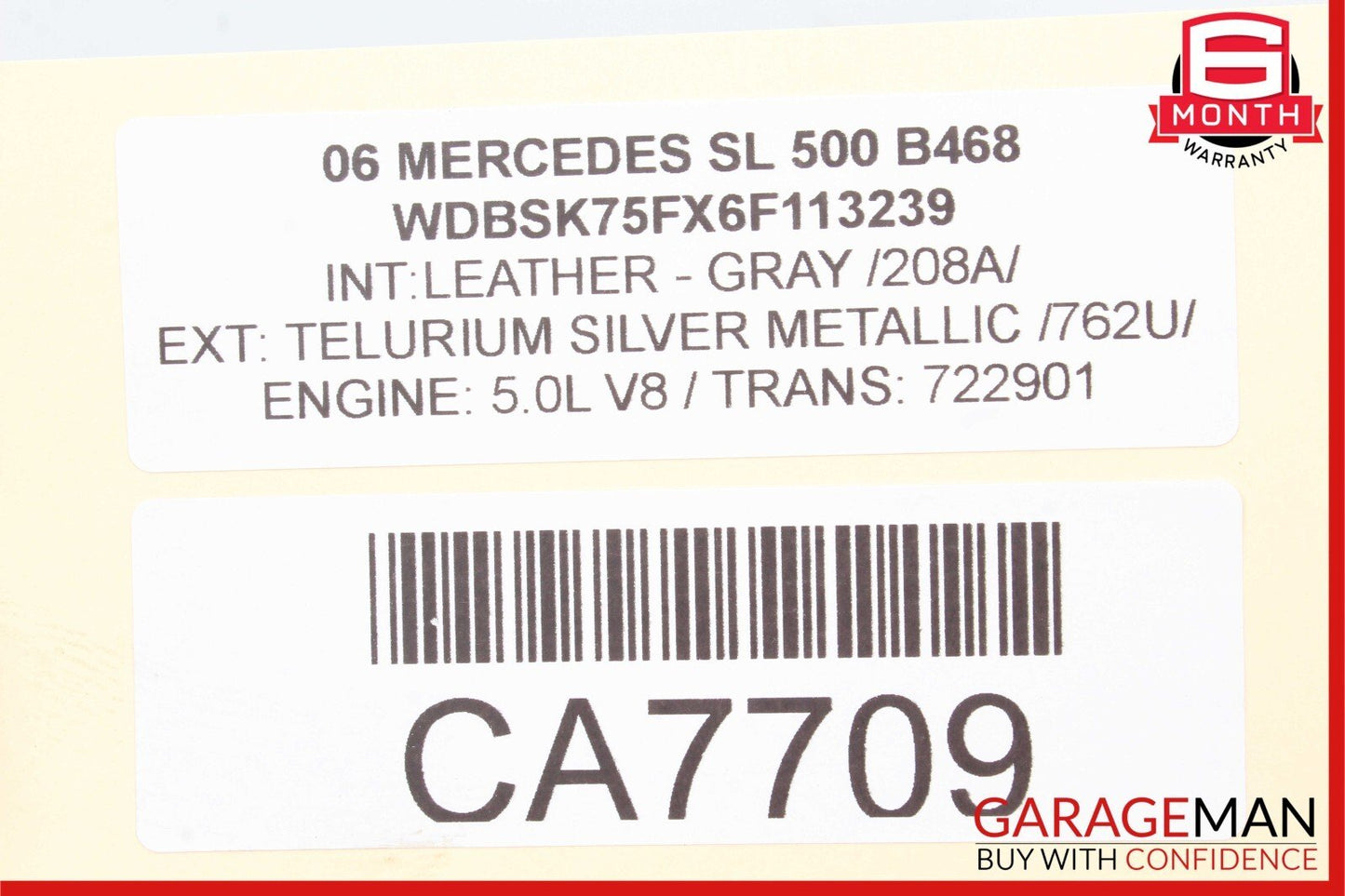03-06 Mercedes R230 SL500 SL600 Front Right Side Spindle Knuckle Hub Bearing OEM