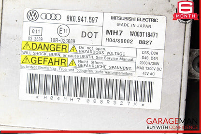 09-12 Audi A4 S4 Front Right Passenger Side HID Xenon Head Light Lamp OEM
