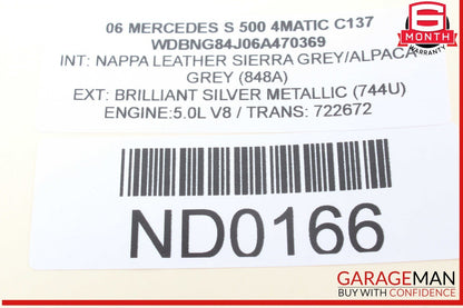 03-06 Mercedes W220 S500 4MATIC Center Dashboard Control Switch 2208217758 OEM