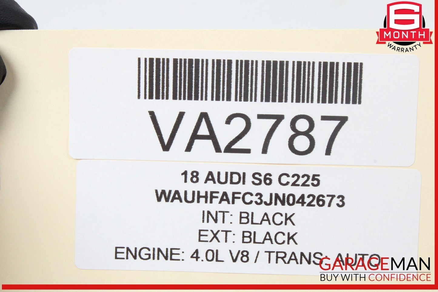 12-18 Audi S6 Rear Trunk Lid Lock Latch Actuator Striker Plate OEM