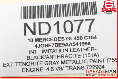 06-13 Mercedes X164 GL450 ML500 ML350 Front Overhead Dome Light Lamp Gray OEM