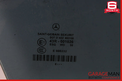 06-11 Mercedes W219 CLS500 CLS550 Front Right Passenger Door Window Glass Tinted