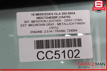 15-20 Mercedes X156 GLA250 Front Windshield Wind Shield Window Glass Panel OEM