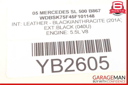 03-08 Mercedes R230 SL500 Rear Right Seat Belt Retractor Luggage w/Speaker OEM