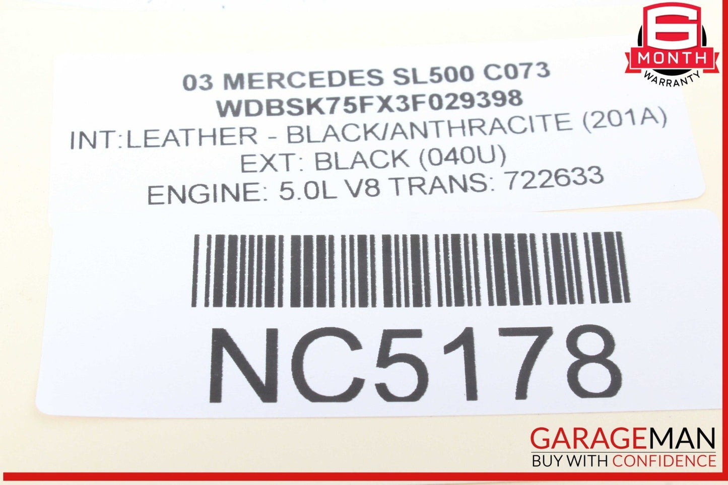 03-08 Mercedes R230 SL500 SL55 AMG Right Passenger Headlight Lamp Bi Xenon OEM
