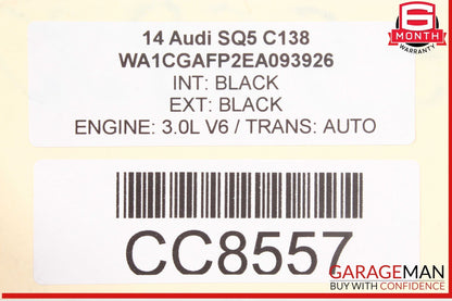 14-17 Audi SQ5 3.0L Automatic Transmission Assembly OEM 114k