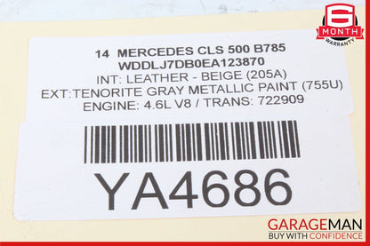 12-14 Mercedes W218 CLS550 CLS500 Speedometer Odometer Instrument Cluster Gauge