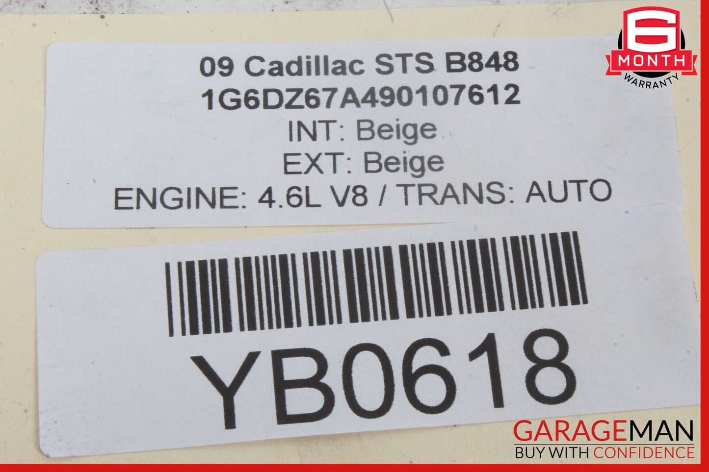 05-11 Cadillac STS Rear Left Door Window Regulator Motor Assembly OEM