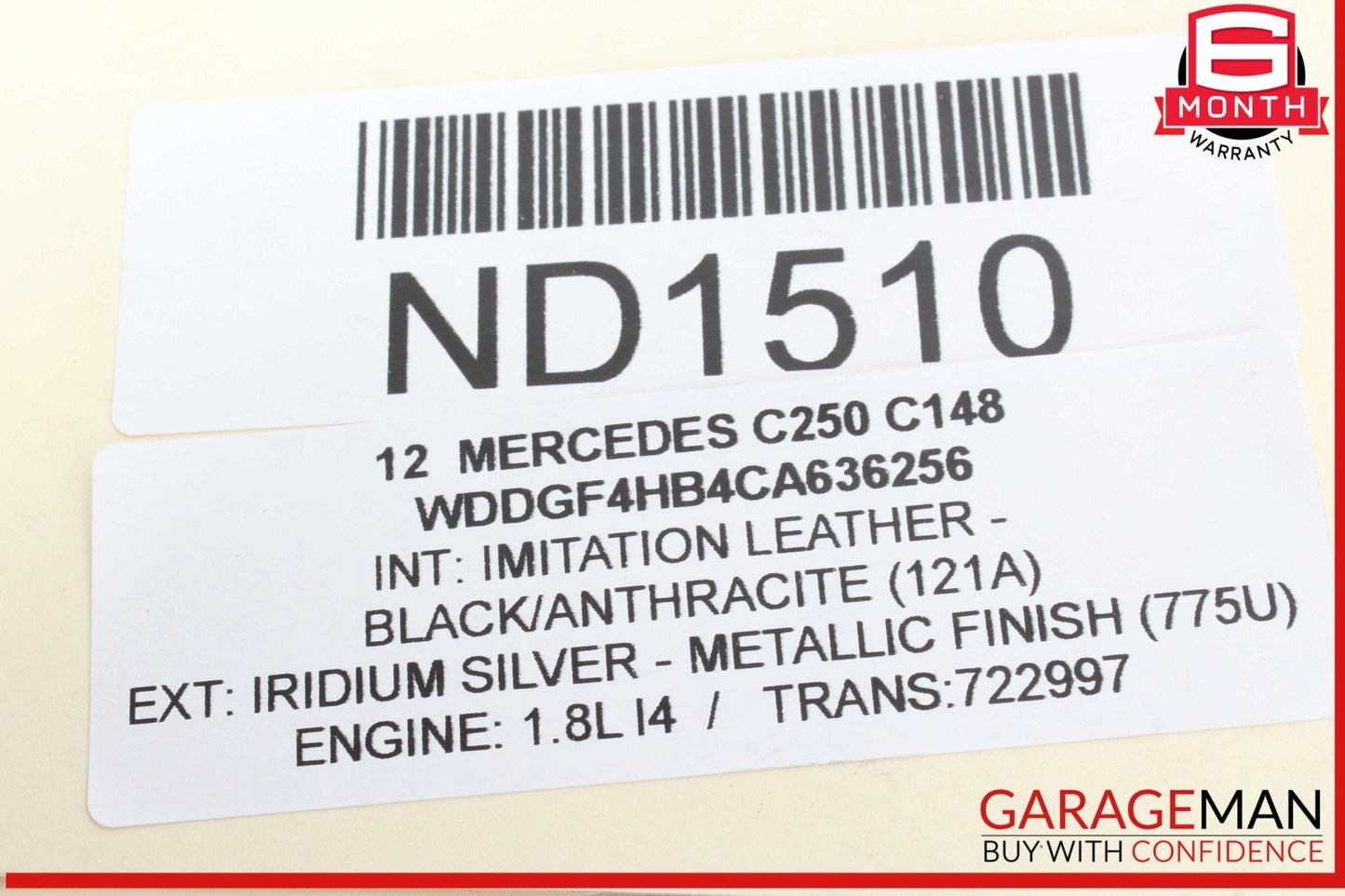 12-15 Mercedes W204 C250 SLK250 Engine Motor Valve Cover 2710161406 OEM