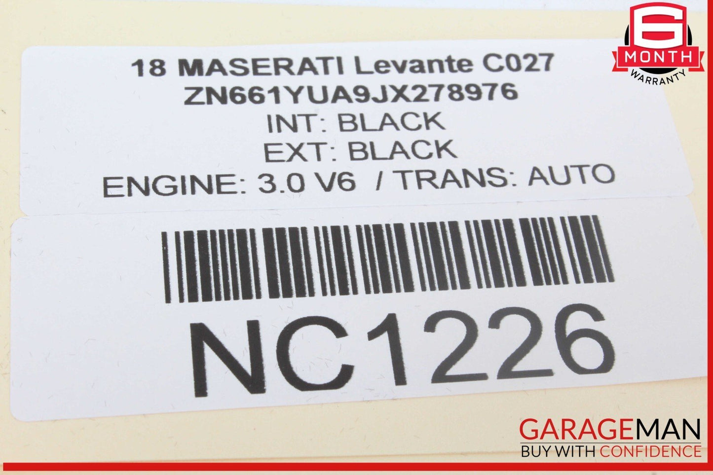 17-20 Maserati Levante M161 Dashboard Dash Glove Box Glovebox Black OEM