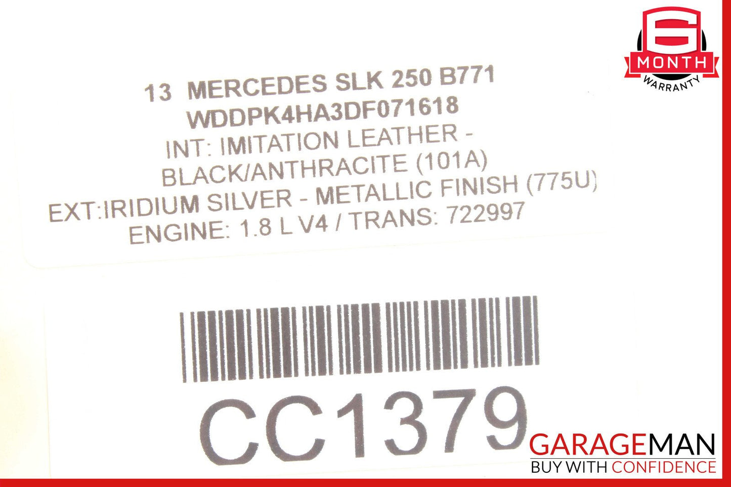 Mercedes R172 SLK250 SLC300 Right Side Exterior Door Handle Keyless Go OEM