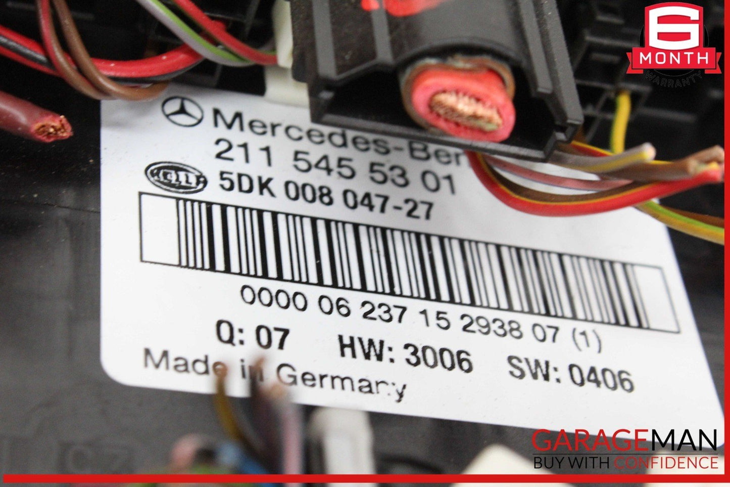 03-11 Mercedes W211 E320 CDI Trunk Fuse Relay Box Control Module 2115455301 OEM