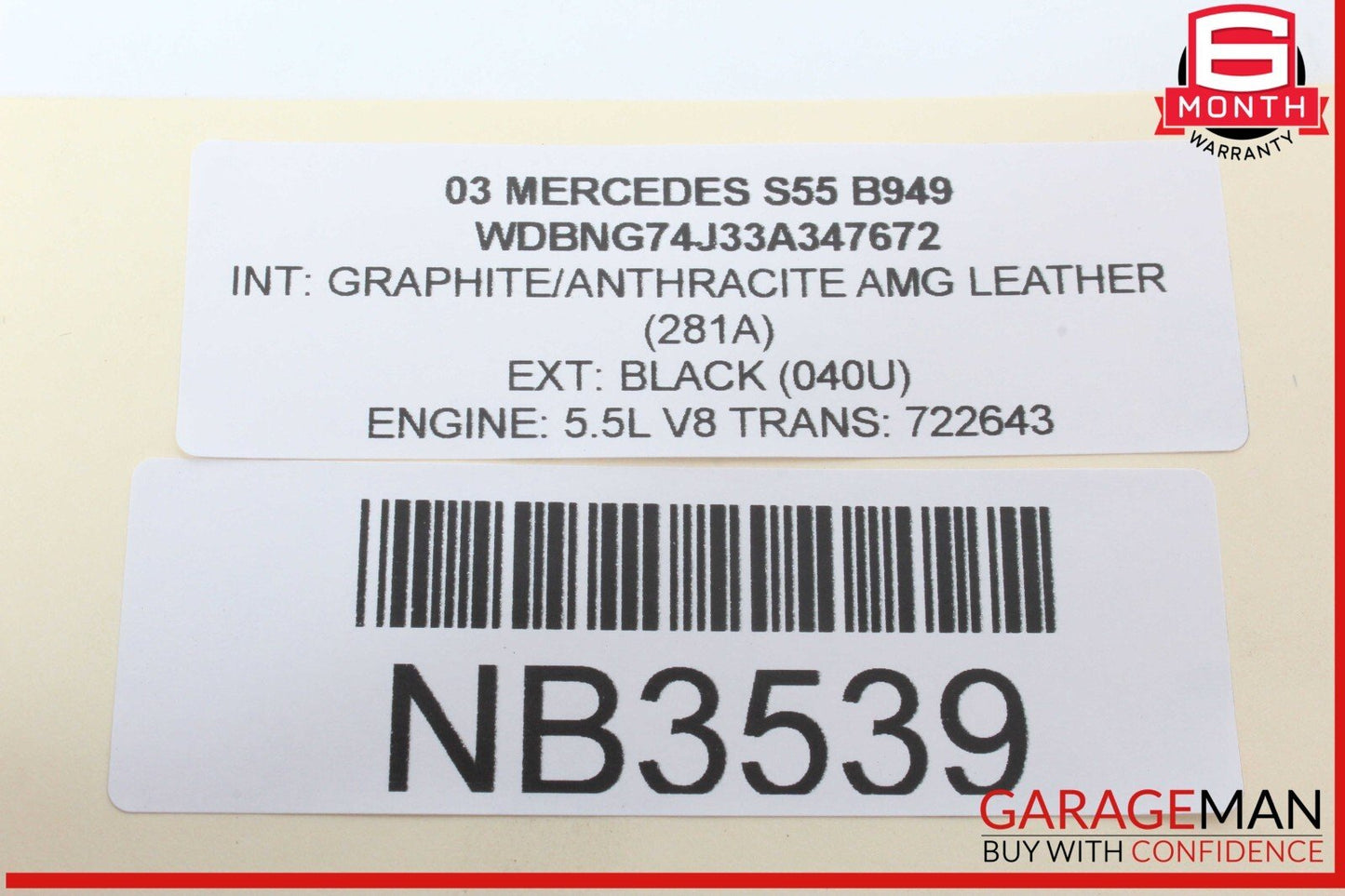 00-06 Mercedes W220 S55 AMG Rear Left Side Keyless Go Entry Antenna OEM