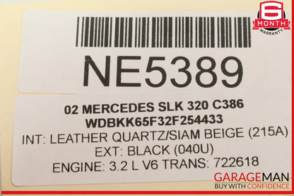 97-04 Mercedes R170 SLK320 Steering Column Cruise Control Switch 1705450024 OEM