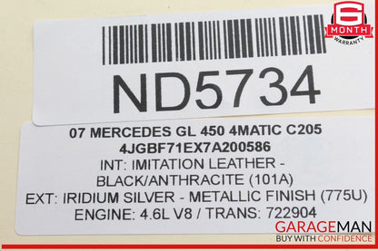 06-12 Mercedes X164 GL450 4MATIC ML550 Upper Radiator Core Tie Bar Support OEM