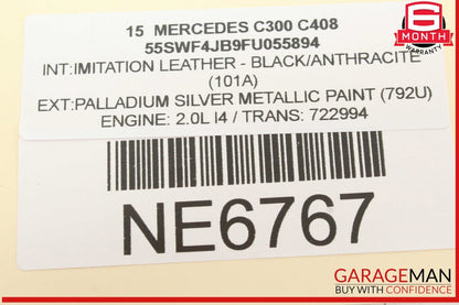 15-18 Mercedes W205 C300 C400 Rear Trunk SAM Control Module Unit 2229009708 OEM