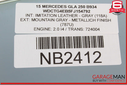 15-20 Mercedes X156 GLA250 GLA45 AMG Front Left Side Door Window Glass OEM
