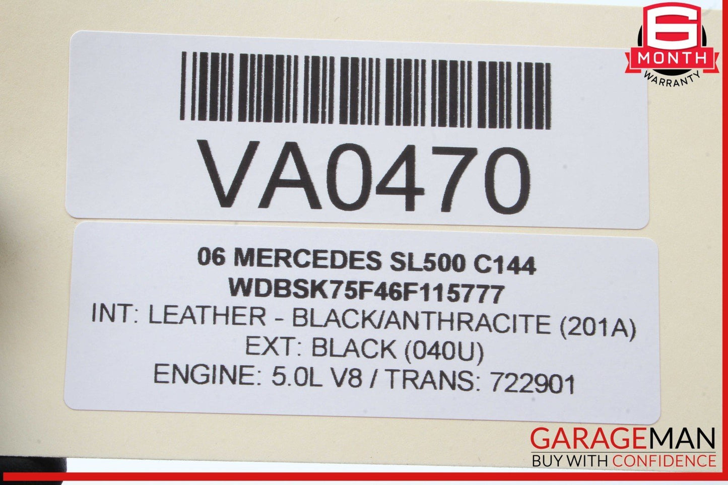 03-06 Mercedes R230 SL500 SL55 AMG Door Keyless Go Entry Antenna Module OEM