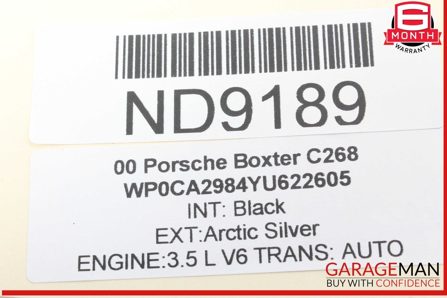 97-05 Porsche Boxster 986 Carrera 996 911 Front Left Side Door Airbag Air Bag