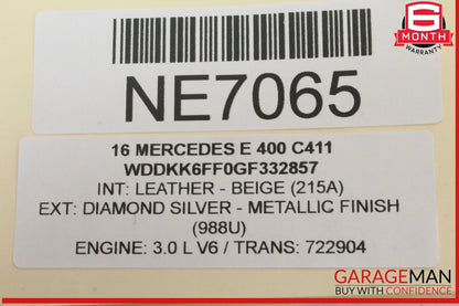 14-16 Mercedes W207 E400 Right Side Door Rear View Mirror w/ Blind Spot & Camera