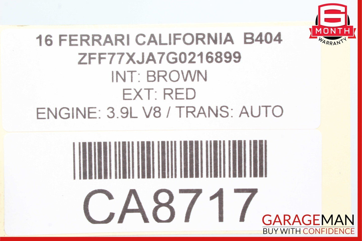 15-18 Ferrari California T Servo Power Brake Booster Master Cylinder Reservoir