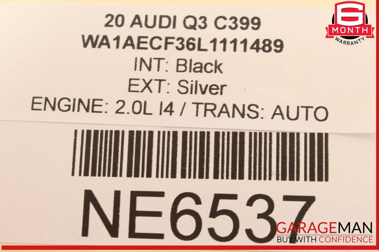 19-24 Audi Q3 Rear Left Driver Side Wheel Arch Molding Trim Cover Silver OEM