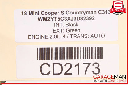 17-24 Mini Cooper Countryman Front Right Side Complete Seat Cushion Cover Assy