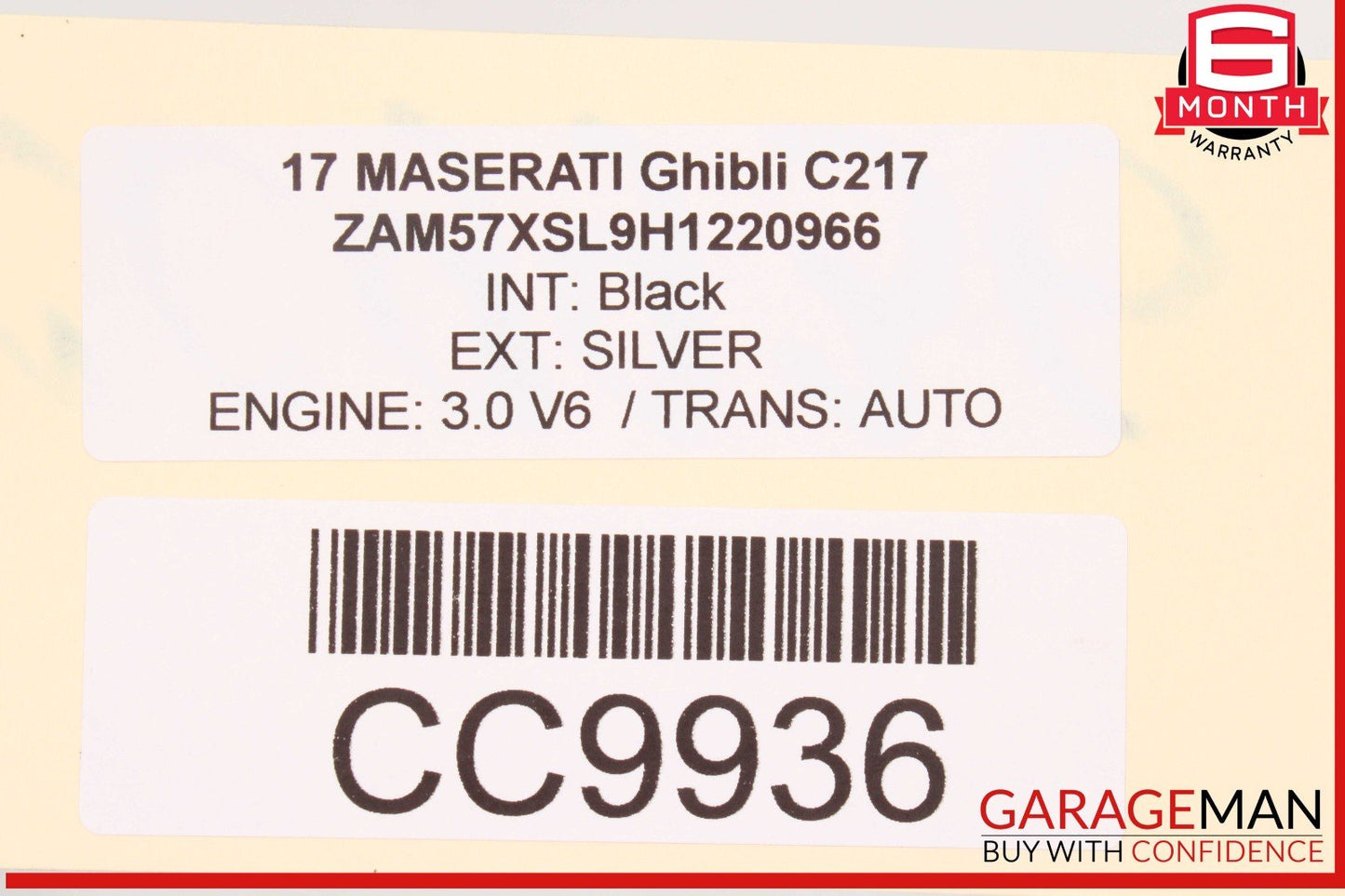 14-17 Maserati Ghibli M157 Front Left Side Top Upper Seat Cushion OEM