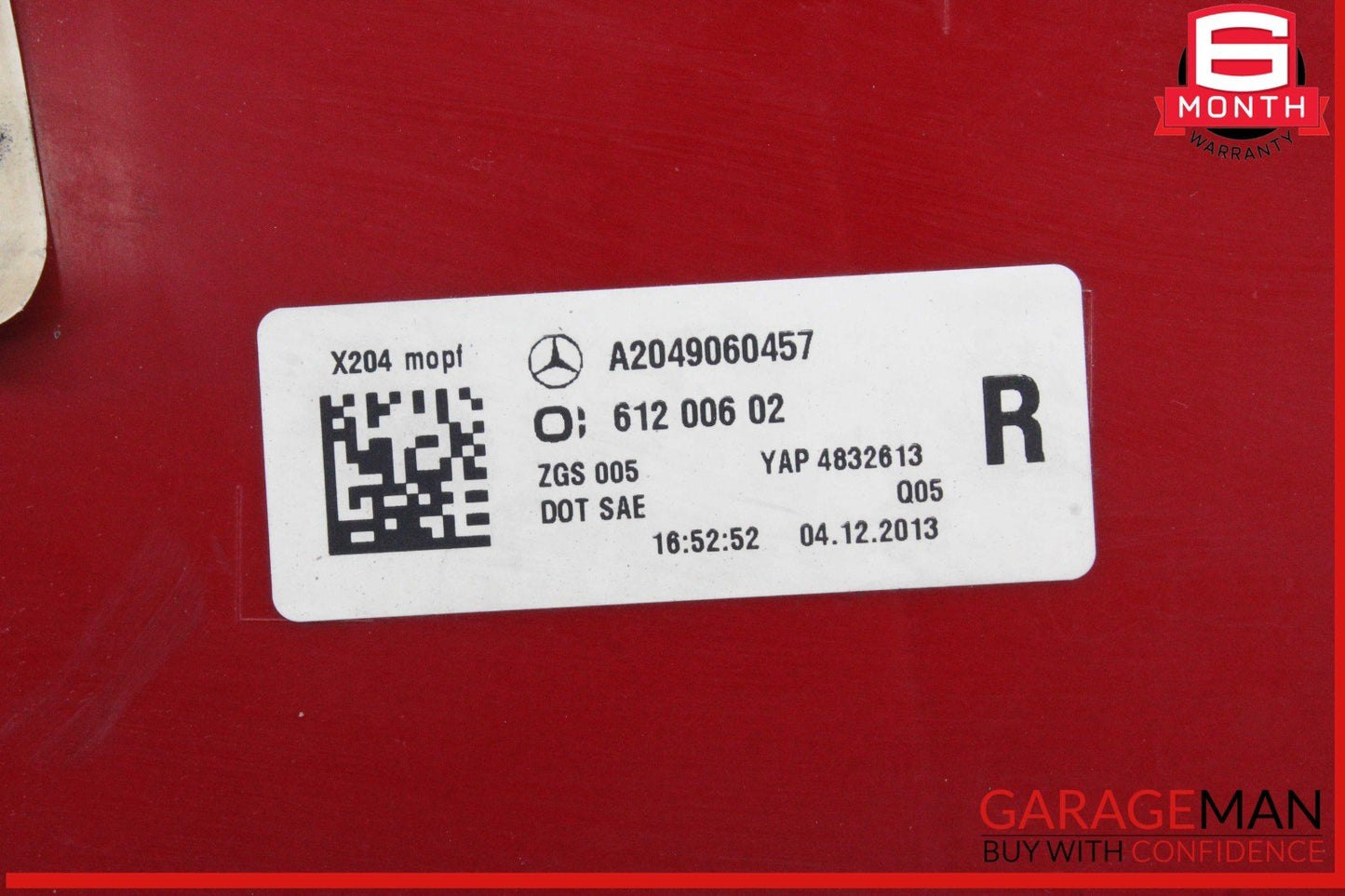 13-15 Mercedes X204 GLK250 Bluetec Rear Right Side Tail Light Lamp LED OEM