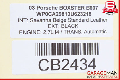 97-12 Porsche Boxster 986 Cayman 987 Engine Air Intake Motor Cooling Fan