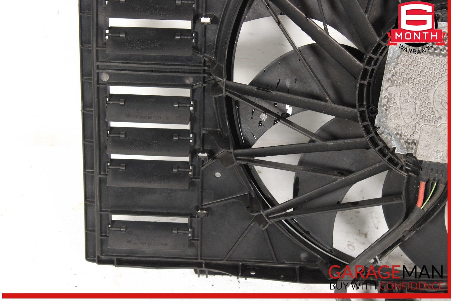 10-16 Porsche Panamera 970 Radiator Engine Electric Cooling Fan Shroud Assy OEM