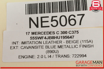 15-20 Mercedes W205 C300 C350e Front Left Side Door Window Regulator Motor OEM