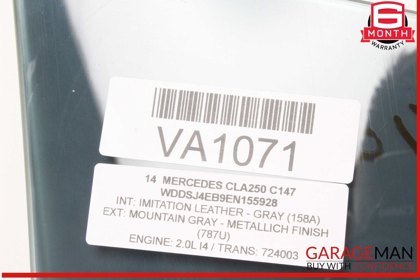 14-18 Mercedes W117 CLA250 Front Left Driver Side Door Window Glass OEM