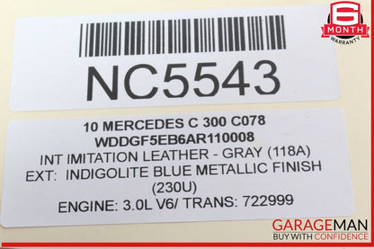 05-12 Mercedes W204 C300 E350 SLK300 Fuel Injector Rail w/ Fuel Injectors OEM