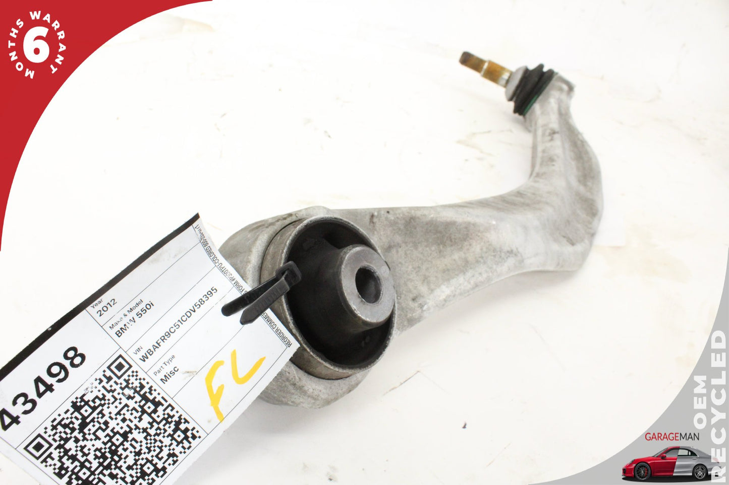 2009-2019 BMW F10 550i RWD Front Left Wishbone Lower Control Arm 6775971 OEM