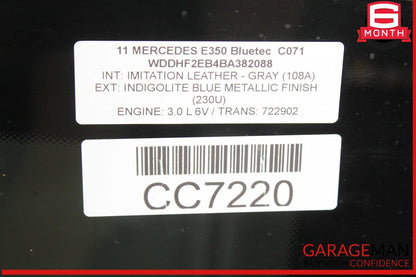 10-16 Mercedes W212 E350 E63 AMG Center Panoramic Pano Sunroof Sun Roof Glass