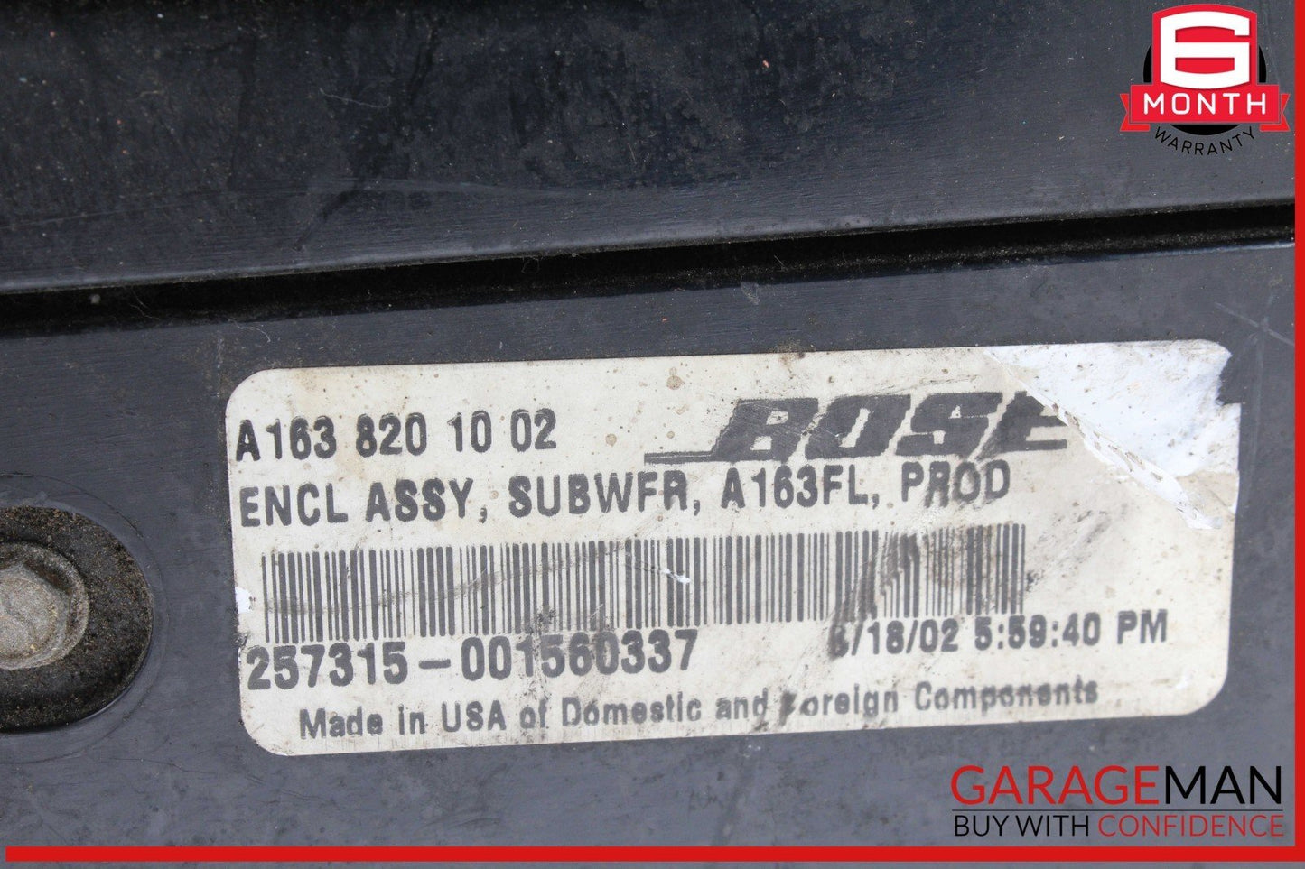 02-05 Mercedes W163 ML320 Bose Subwoofer Sub Woofer Audio Speaker Bass Box OEM