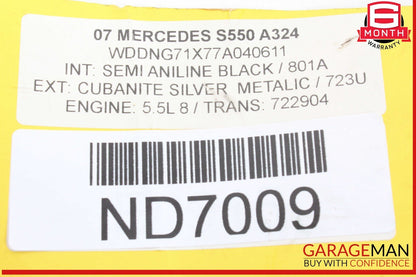 07-10 Mercedes W221 S550 S450 CL500 CL550 Steering Wheel Airbag Air Bag Black