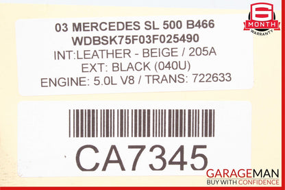 03-06 Mercedes R230 SL500 SL55 AMG Front Right Side Spindle Knuckle Hub OEM