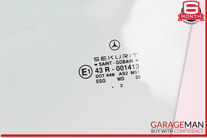 03-12 Mercedes R230 SL500 SL55 AMG Front Left Driver Side Door Window Glass OEM
