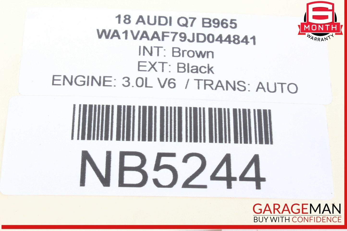 17-24 Audi Q7 Rear Right Passenger Side Window Regulator Motor 4M0839462A OEM