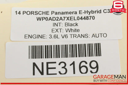 10-16 Porsche Panamera 970 E-Hybrid Rear Center Console Cupholder Panel Trim OEM