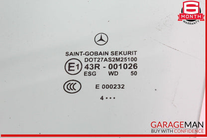 03-09 Mercedes W209 CLK350 CLK550 Front Left Driver Side Door Window Glass OEM