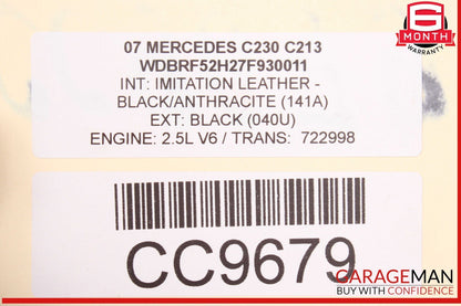 03-11 Mercedes W203 C230 SLK300 Rear Differential Diff Axle Carrier 3.27 OEM