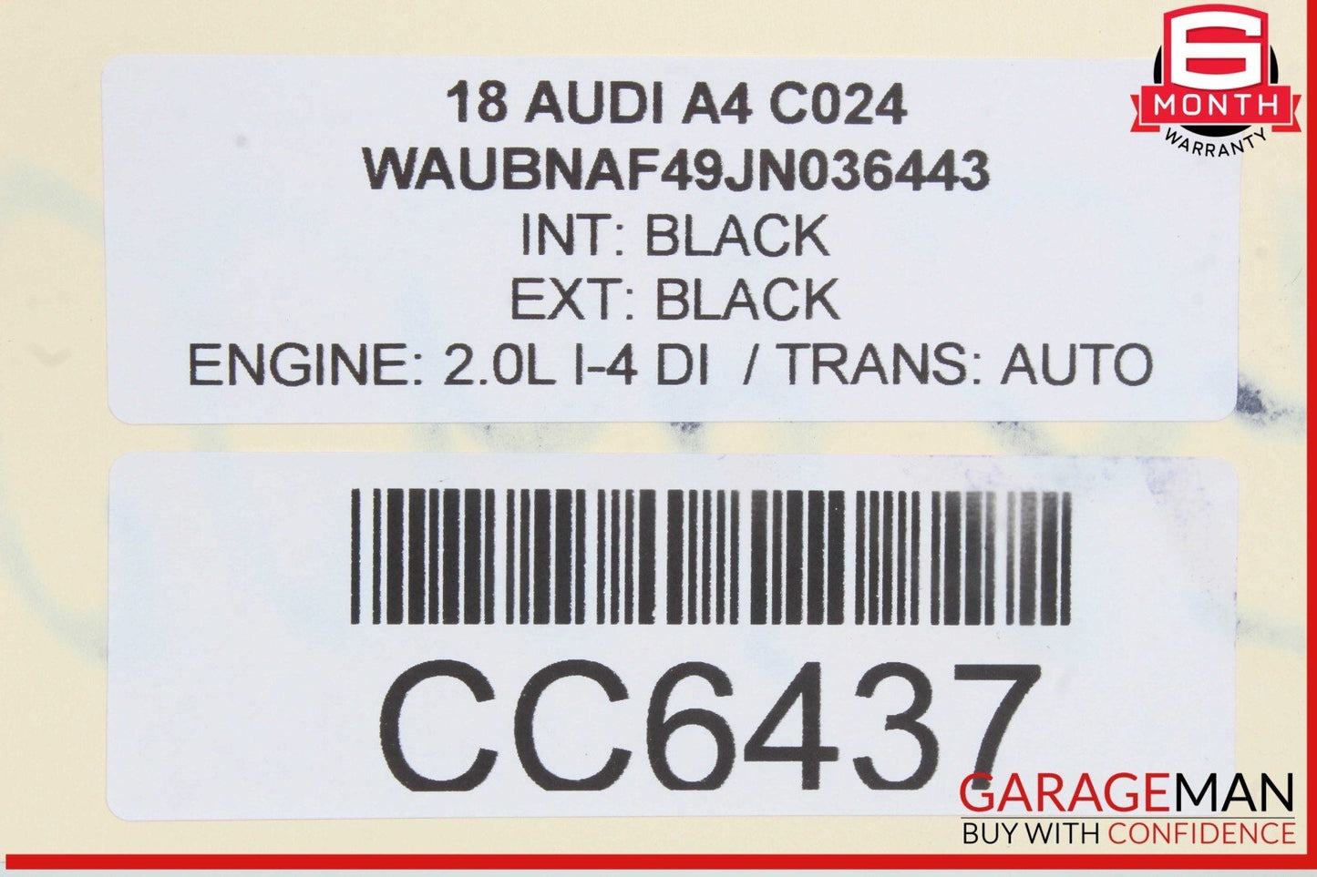 17-24 Audi B9 A4 Sunroof Sun Shade Roof Glass Frame Track OEM
