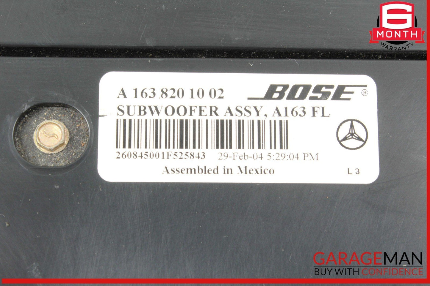 02-05 Mercedes W163 ML350 ML320 Subwoofer Sub Woofer Speaker 1638201002 OEM