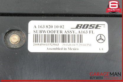 02-05 Mercedes W163 ML350 ML320 Subwoofer Sub Woofer Speaker 1638201002 OEM