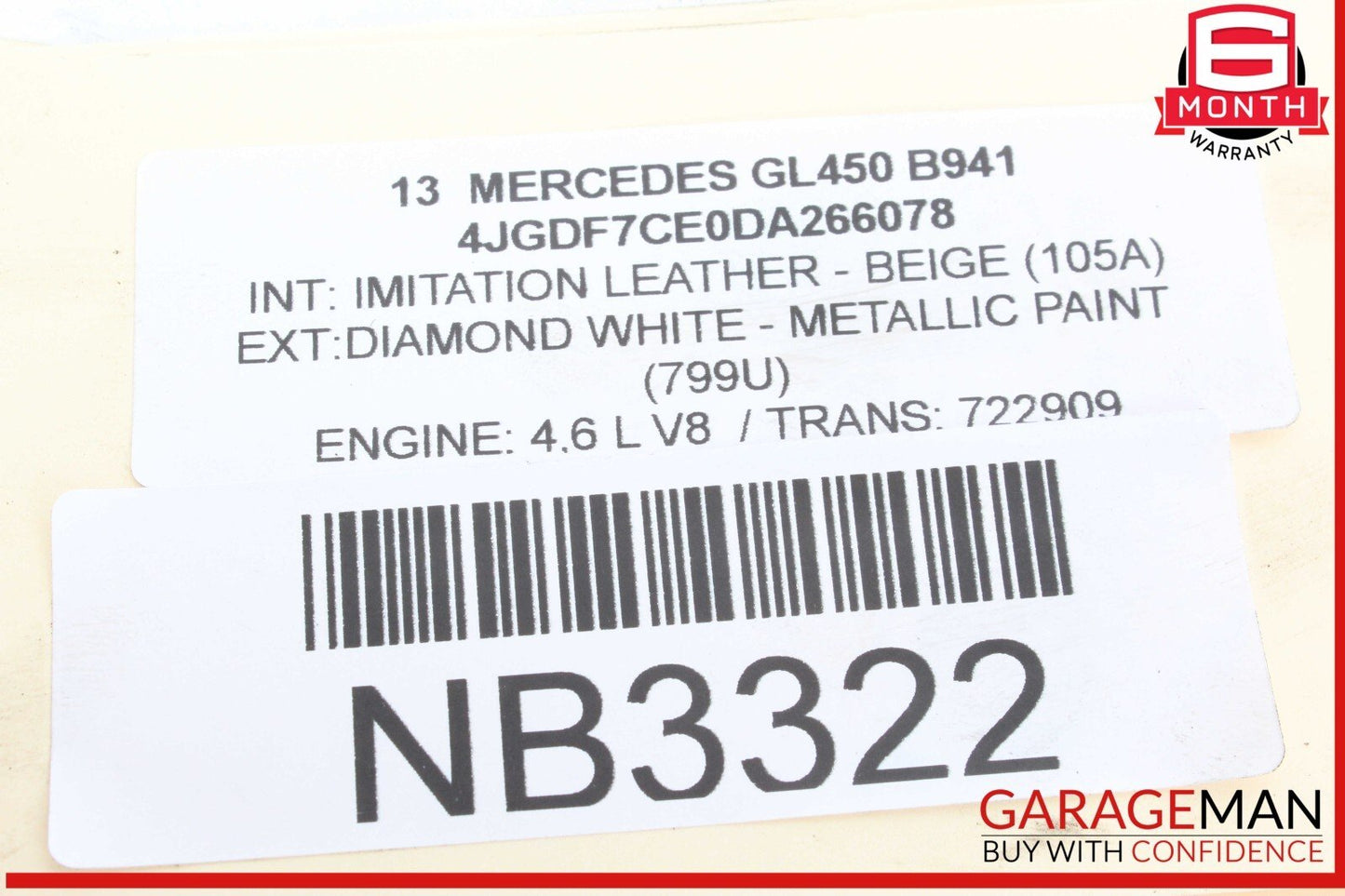 11-16 Mercedes GL450 S500 S550 Left Turbocharger Turbo Charger Manifold OEM